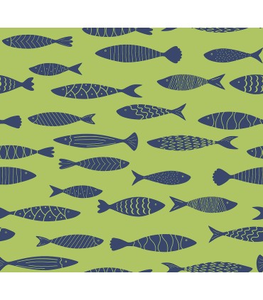 SC21504 - Bay Fish Wallpaper-Seabrook Summer House