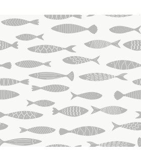 SC21508 - Bay Fish Wallpaper-Seabrook Summer House