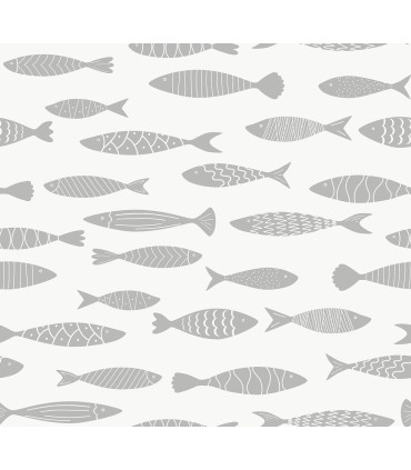 SC21508 - Bay Fish Wallpaper-Seabrook Summer House