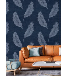 SC21602 - Tossed Palm Sisal Grasscloth Wallpaper-Seabrook Summer House