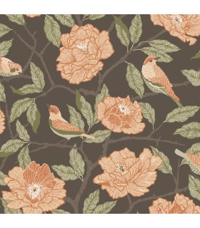 4143-34026 - Bernadina Black Rosebush Wallpaper-Botanica