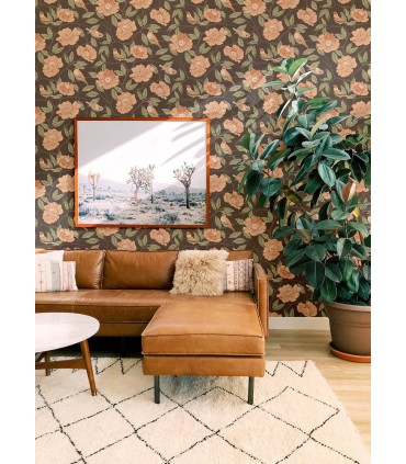 4143-34026 - Bernadina Black Rosebush Wallpaper-Botanica