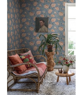 4143-34025 - Bernadina Blue Rosebush Wallpaper-Botanica