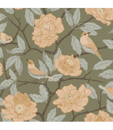 4143-34024 - Bernadina Moss Rosebush Wallpaper-Botanica