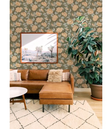 4143-34024 - Bernadina Moss Rosebush Wallpaper-Botanica