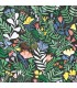 4143-22006 - Brittsommar Black Woodland Floral Wallpaper-Botanica