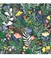 4143-22006 - Brittsommar Black Woodland Floral Wallpaper-Botanica