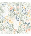4143-22005 - Brittsommar Seafoam Woodland Floral Wallpaper-Botanica