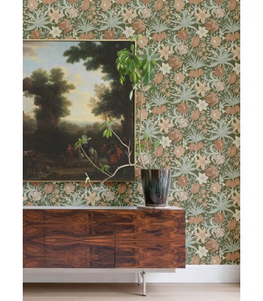 4143-34029 - Cecilia Moss Tulip and Daffodil Wallpaper-Botanica