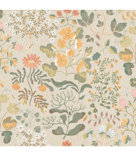4143-22003 - Groh Apricot Floral Wallpaper-Botanica