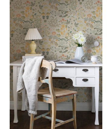 4143-22003 - Groh Apricot Floral Wallpaper-Botanica