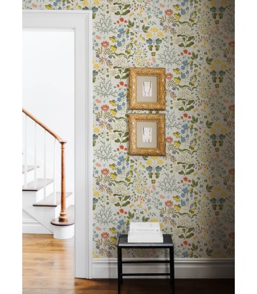 4143-22001 - Groh Green Floral Wallpaper-Botanica