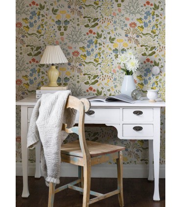 4143-22001 - Groh Green Floral Wallpaper-Botanica