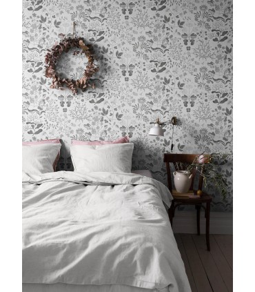 4143-22029 - Groh Grey Floral Wallpaper-Botanica