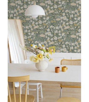 4143-22014 - Hava Moss Meadow Flowers Wallpaper-Botanica