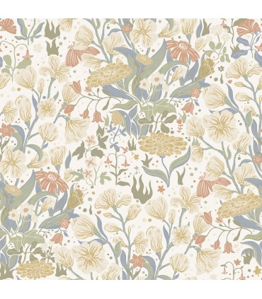 4143-22011 - Hava Neutral Meadow Flowers Wallpaper-Botanica