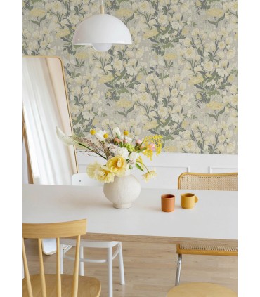 4143-22012 - Hava Yellow Meadow Flowers Wallpaper-Botanica