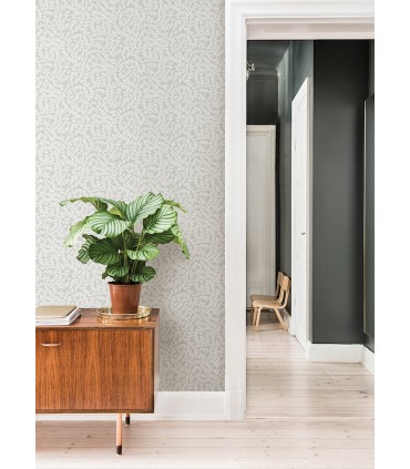 4143-34016 - Lindlöv Grey Leafy Vines Wallpaper-Botanica