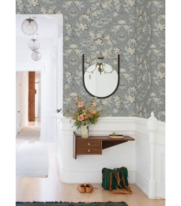 4143-22018 - Lisa Stone Floral Damask Wallpaper-Botanica