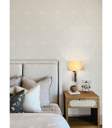 4143-34007 - Mara Light Grey Tulip Ogee Wallpaper-Botanica