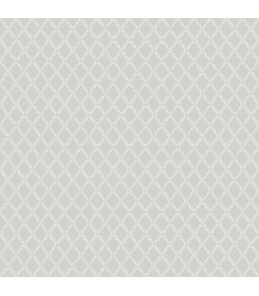 4143-34005 - Trevor Grey Leaf Trellis Wallpaper-Botanica