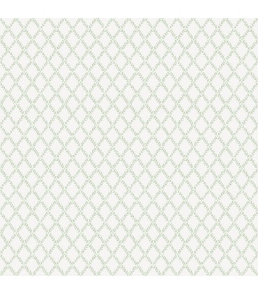 4143-34036 - Trevor Sage Leaf Trellis Wallpaper-Botanica