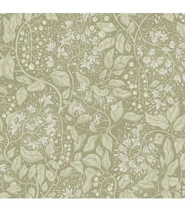 4143-22024 -Turi Moss Twining Vines Wallpaper-Botanica