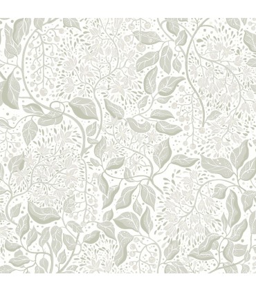 4143-22020 -Turi Sage Twining Vines Wallpaper-Botanica