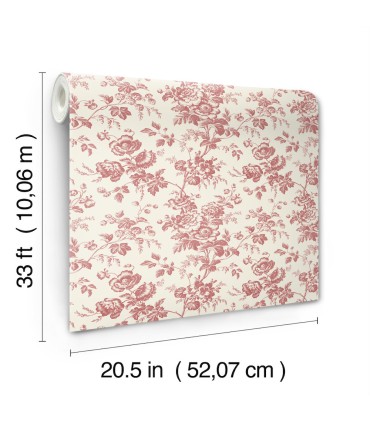 RT7871- Anemone Toile Wallpaper-Toiles by York