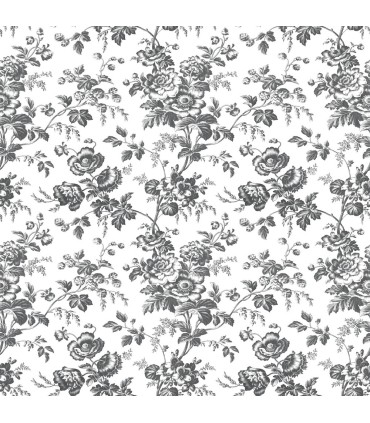 RT7875- Anemone Toile Wallpaper-Toiles by York
