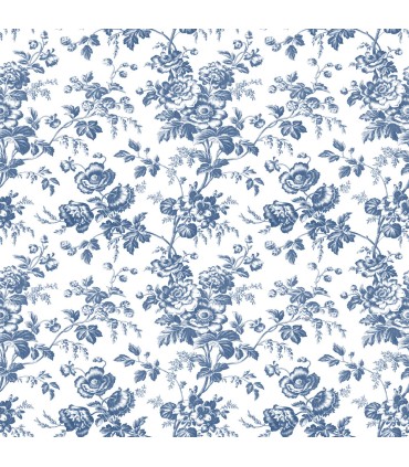 RT7873- Anemone Toile Wallpaper-Toiles by York