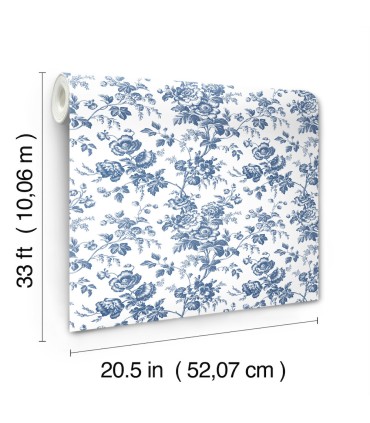 RT7873- Anemone Toile Wallpaper-Toiles by York