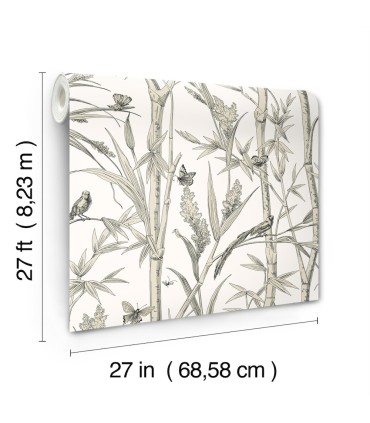 RT7836 - Bambou Toile Wallpaper-Toiles by York