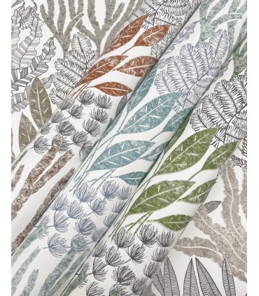 RT7802 - Coral Leaves Wallpaper-Toiles by York