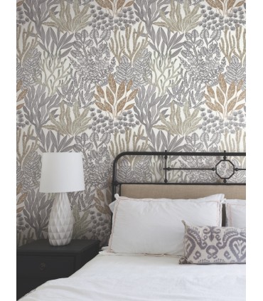 RT7802 - Coral Leaves Wallpaper-Toiles by York