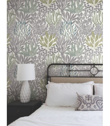 RT7803 - Coral Leaves Wallpaper-Toiles by York