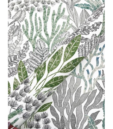 RT7803 - Coral Leaves Wallpaper-Toiles by York