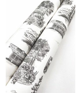 RT7861 - Modern Vista Toile Wallpaper-Toiles by York