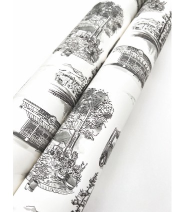 RT7861 - Modern Vista Toile Wallpaper-Toiles by York