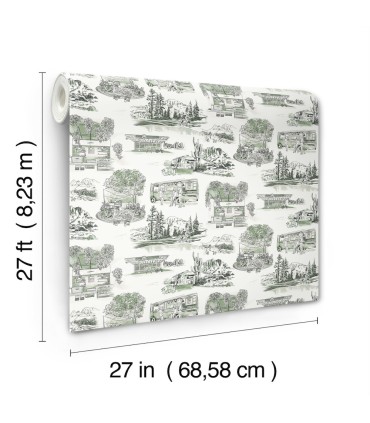 RT7863 - Modern Vista Toile Wallpaper-Toiles by York
