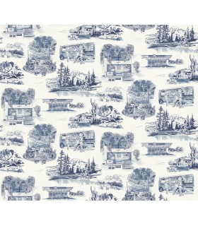 RT7862 - Modern Vista Toile Wallpaper-Toiles by York