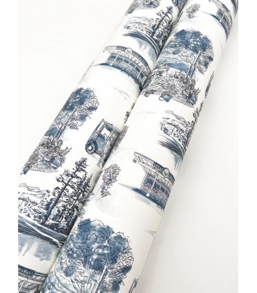 RT7862 - Modern Vista Toile Wallpaper-Toiles by York