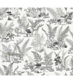 RT7893 - Mushroom Garden Toile Wallpaper-Toiles by York