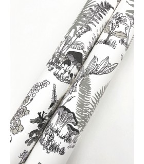 RT7893 - Mushroom Garden Toile Wallpaper-Toiles by York