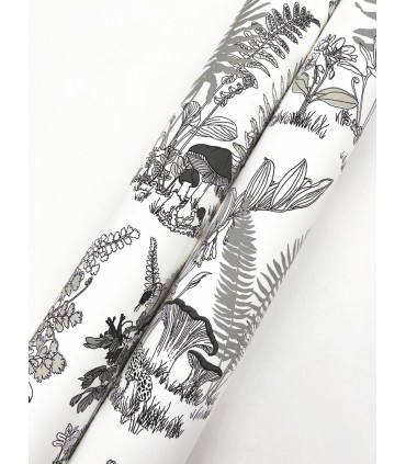 RT7893 - Mushroom Garden Toile Wallpaper-Toiles by York