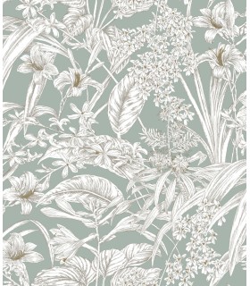 RT7882 - Orchid Conservatory Toile Wallpaper-Toiles by York