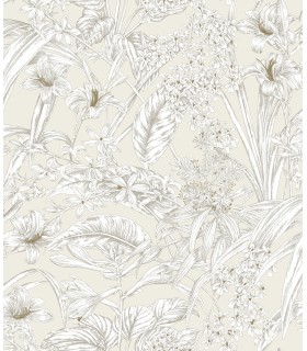 RT7883 - Orchid Conservatory Toile Wallpaper-Toiles by York