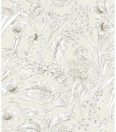 RT7883 - Orchid Conservatory Toile Wallpaper-Toiles by York
