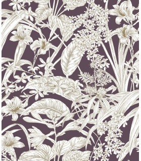 RT7881 - Orchid Conservatory Toile Wallpaper-Toiles by York