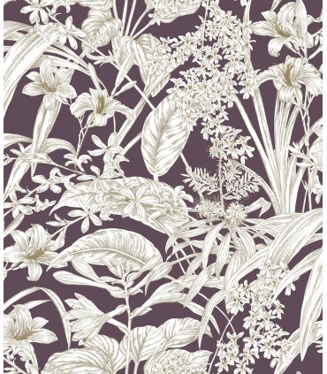 RT7881 - Orchid Conservatory Toile Wallpaper-Toiles by York